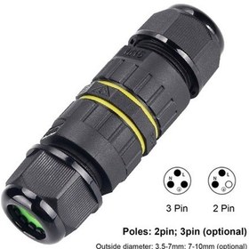 Resim Besthome1 Ip68 Su Geçirmez Bağlantı, Dış Mekan Kablosu Konnektörü, 2pin 3.5-7mm, Pa66 Ve Pirinç, -40 C/+105 C, 17.5a, 450v, Kor 