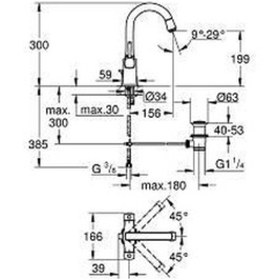 Resim Grohe Grandera Tek Delikli Lavabo Bataryası 21107000 