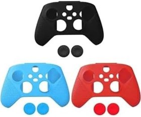 Resim Xbox Series S X Silikon Kılıf Analog Koruyucu Set 9. Nesil Kol Uyumlu (siyah) 