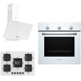 Resim Bosch & Ferre Large Daylight Beyaz 3'lü Ankastre Set (HBF011BV1T - SS036 - D087) 