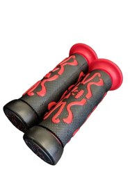 Resim Ümit BİSİKLET ELCİK BMX KAUÇUK 120MM ÇİFT SİYAH KIRMIZI 
