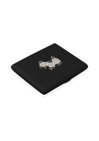 Resim Zekupp Siyah Sevimli Köpek Temalı Metal Sigara Tabakası N11.1279 