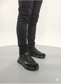 Resim MARCOMEN Hakiki Deri Kalın Taban Bağcıklı Sneaker Ayakkabı 20006 | Unisex 