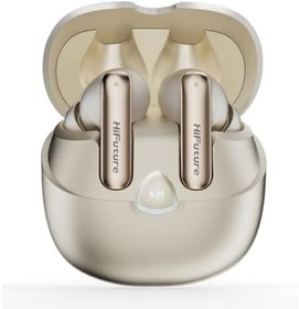 Resim HiFuture SonicAIR Kablosuz Bluetooth 5.4 IPX5 Su Geçirmez ENC 4 Mikrofonlu TWS Kulak İçi Kulaklık (Gold) 
