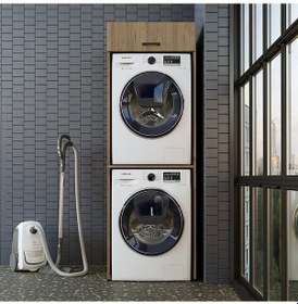 Resim Banyo Dolabı 196,2 X 67 Cm Çamaşır Ve Kurutma Makinesi Dolabı Atl Atlantik Çam 