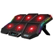 Resim Coolcold Led K40 6 Fanlı 17 Inç Rgb Laptop Notebook Soğutucu Stan 