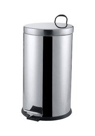 Resim Pedallı 16lt Krom Metal Çöp Kovası 4989 Çok Renkli 