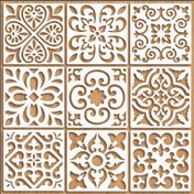 Resim 9 Adet Yeniden Kullanılabilir & Yıkanabilir Beyaz Porselen Desen Şablonları - 14.99x14.99 cm Tuval, Kağıt, Kumaş, Duvarlar, Mobilya için DIY Sanat Şablonları - Çiçek ve Geometrik Desenler Scrapbooking, Ev Dekoru, Tebrik Kartları, Boyama Şablonları, El İşi, Detaylı Motifler, Çok Amaçlı Şablonlar, Yüksek Kaliteli İç Dekorasyon 