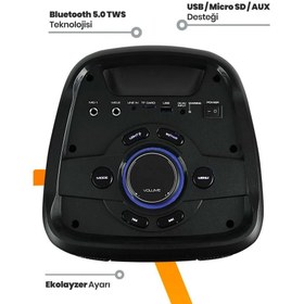 Resim Goldmaster Neon X4 Şarjlı Dj Box Ses Sistemi 