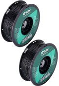 Resim eSun Pla + X2 Siyah 1.75mm 2li Paket Filament 