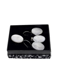Resim Oya Silver İri Oval Sedef Işıltılı Gümüş Set&takım 