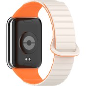 Resim Xiaomi Redmi Watch 4 Silikon Kordon Zore KRD-105 Strap Kayış-Starlight-Turuncu 