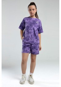 Resim Kappa 362415 Kız Çocuk Tie-dye Şort Bermuda Pijama Takım Lila 