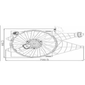 Resim KALE Fan Grubu Davlumbazlı Fıat Lınea 1.6 Ac Elektro Fan Grubuklr-013501005 51827643 51827643 