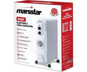 Resim Marsstar Marsstar B08F Turbo 11 Dilim Elektrikli Yağlı Radyatör, 2500 Watt Petek Isıtıcı 