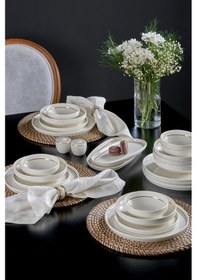 Resim Neva N3455 Velvet Gold 28 Parça Yaldızlı Porselen Yemek Takımı 