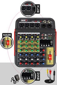 Resim Midex Wizard Paket-2 CX2 Stüdyo Mikrofon MDX-04FXU-Stüdyo Kayıt Mikseri-Kulaklık Ekipman Seti 