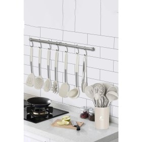 Resim Valletta Guojin 26 Parça Paslanmaz Çelik Silikon Uçlu Spatula Mutfak Seti Vanilya 