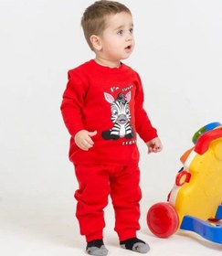 Resim Zajcık Rosa Ev Ve Kreş İçin Hafif Tüylü Eşofman Takımı 45416397 Kırmızı 