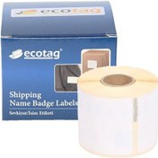 Resim Dymo Ecotag Muadil Disket Etiketi 70X54 MM 320 Adet Etiket 