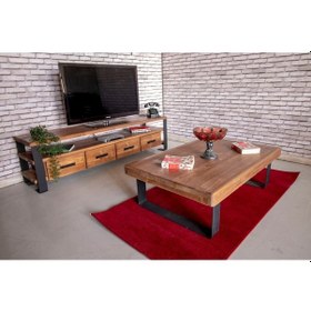 Resim Deryawood Masif Ahşap Orta Sehpa (330830754) 