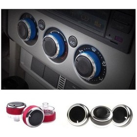 Resim Kırmızı 3 Adet Şık Araba Kontrol Anahtarı Klima Topuzu Ford Focus 2 3 Mondeo İçin 