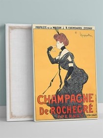Resim Postermanya Champagne Dream, Şampanya Rüyası Vintage Art Nouveau Kanvas Tablo - Tuval Tablo 