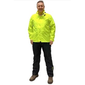 Resim Ct-neonpro Motosiklet Yağmurluk Astarlı Kapüşonlu Reflektörlü Çantalı Su Rüzgar Geçirmez Large 