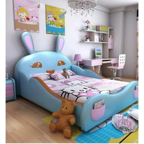 Resim Puf Bebe Montessori 120X200 Tavşan Çocuk Yatağı 