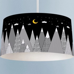 Resim Talia Home Siyah Beyaz Dağ Desenli Çocuk Odası Sarkıt Avize 