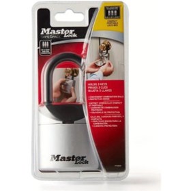 Resim Xuweiwei Master Lock 5406d Dis Mekan Anahtar Kutusu 2 Anahtarlik Kombinasyon Kilidi Siyah Metal Hava Dayanikli 