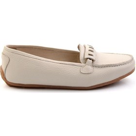 Resim Krem Leather Kadın Loafer Ayakkabı K01087230403 Diğer 