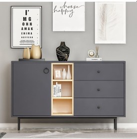 Resim Naturel Konsol Çekmeceli, Antrasit Antrasit 