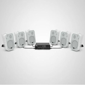 Resim FNIRSI Luxury, 6 Hoparlör 1 Anfi, Duvar Tip Masaj Salonu Ses Sistemi ,Spa, Mağaza, Restorant ,Kafe , Okul A 