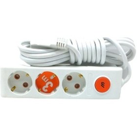 Resim 3lü Anahtarlı 3mt.uzatma Kablo Grup Priz 4764 2 M 