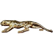 Resim Pazly Leopar Desenli Araba Dekoru - 27cm Altın Renkli Resin Heykelcik, Şanslı 