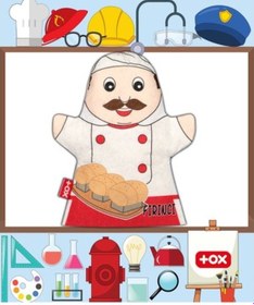 Resim Tox Fırıncı Meslekler Keçe El Kukla T325 . Eğitici Oyuncak 