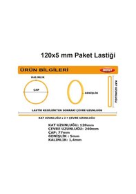 Resim Ekoset 12 CM Kalın Paket Lastiği 50 Adet 120 x 5 MM 