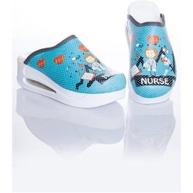 Resim 20Tasarımterlik Kadın Mavi Nurse Airmax Ortopedik Terlik-Mavi 