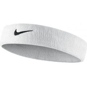 Resim Nike Swoosh Unisex Saç Bandı Beyaz Renkli Yumuşak Materyal ile Spor Kullanımı İçin Tasarlandı 