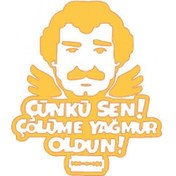 Resim Müslüm Baba Sticker Gold 10x8.5cm 