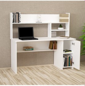 Resim Kalenderdekor1 Kalender Dekor Lucas 145 Cm Çalışma Masası Lc01 Beyaz 