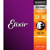 Resim Elixir 11102 NW 80/20 Bronz Akustik Gitar Teli (13-56) 