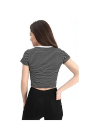 Resim Wpr Bluz Bisiklet Yaka Çizgili Kaşkorse Siyah Siyah 
