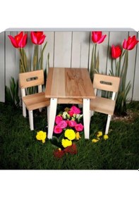 Resim Ahşap Ders Çalışma Masası Şeffaf 