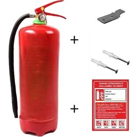 Resim 6 Kg Ruhsata Uygun Yangın Söndürme Tüpü Askı Aparatı Ve Talimatname 