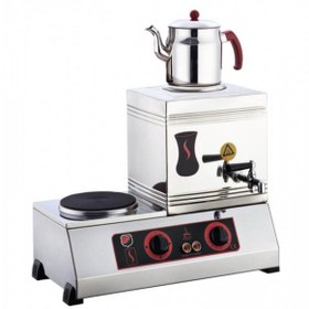 Resim Işıkgaz 15’lik Pleyt'li 1 Demlikli Kaynaklı Profesyonel Endüstriyel Çay Ocağı- Demlik dahil değildir. 