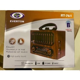 Resim Everton Rt-761 -Usb-Tf-Am-Fm-Sw-Blue-Connect-Tws-Usb Şarj Nostaljik Radyo 