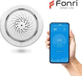Resim Akıllı Kablosuz Iç Ortam Nem-ısı Ölçer-siren, Wifi, Google Asistan Ve Tuya Destekli, Uzaktan Kontrol 