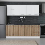 Resim Minar 215 Cm Mutfak Dolabı Beyaz Dore 215-D1 Beyaz 